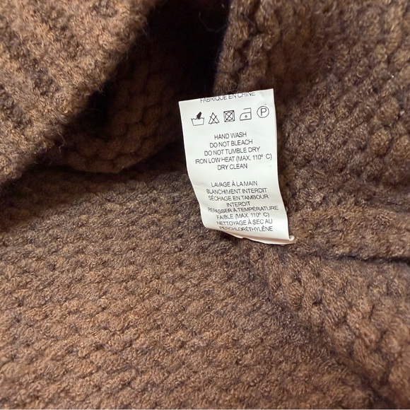 DELUC George Sleeveless Mock Neck Sweater Chocolate Size S - Picture 7 of 10